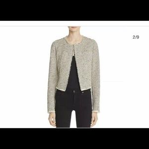 Theory tweed jacket - jewel collar, pockets - NWT